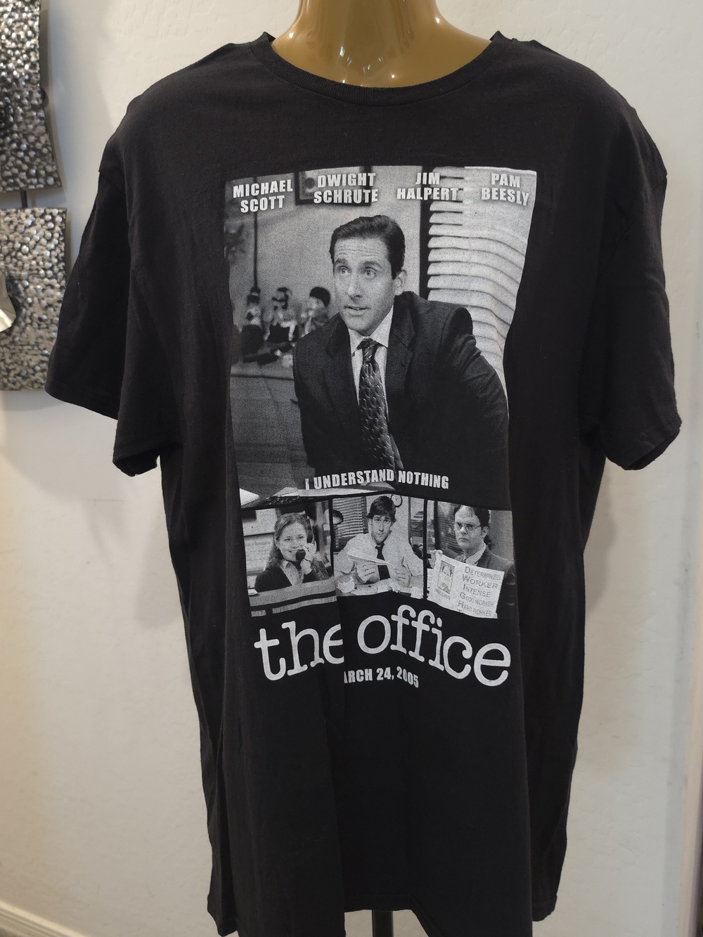 The Office Black Grapic Print Medium T-Shirt Sz L